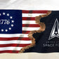 1776/Space Force Custom Jack — 3D Wooden Military Flag Wall Art