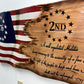 2nd Amendment 3D Wooden Flag