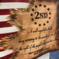 2nd Amendment 3D Wooden Flag