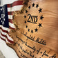 2nd Amendment 3D Wooden Flag